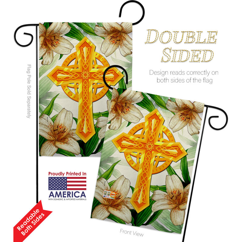 Drapeau de jardin décoratif en polyester 18,5 po x 13 po