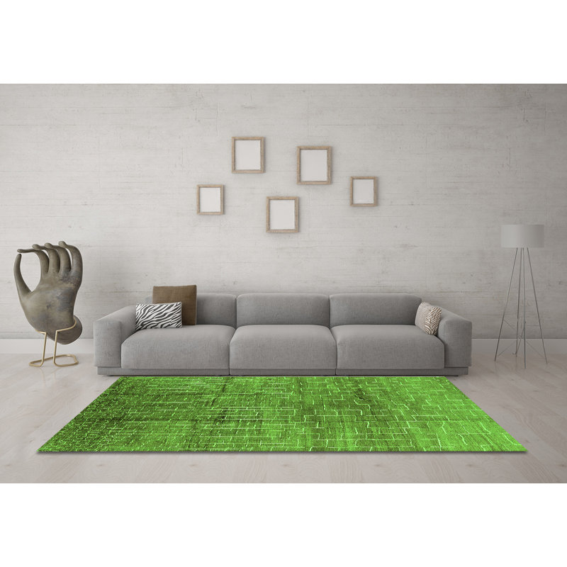 Tapis verts Mid-Century 1235, Rond 5 pi