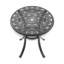 Ensemble de 5 meubles de patio en aluminium coulé avec cadre noir et coussins de siège blanc cassé (même sku: W1710S00418)
