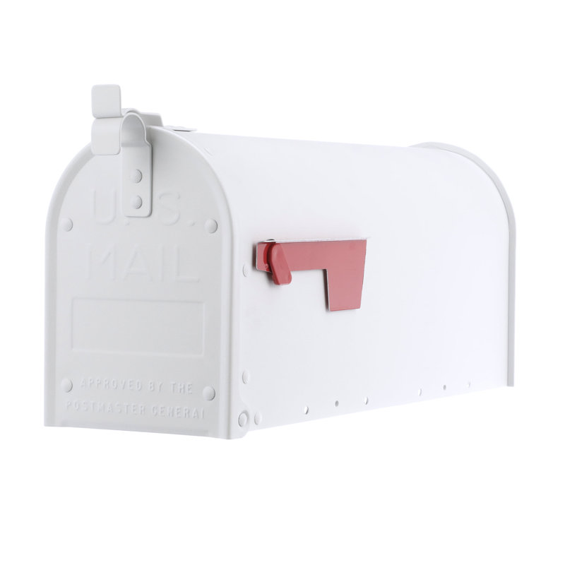 Admiral aluminium, boîte aux lettres post-montage, Blanc texturé, H 9,5 po x l 6,9 po x P 20,8 po