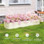 Ensemble de jardin rectangulaire surélevé en métal en acier galvanisé blanc éclatant, 76,75 x 24,5 x 11,75 pouces, boîte à fleurs à base ouverte avec bordure de sécurité