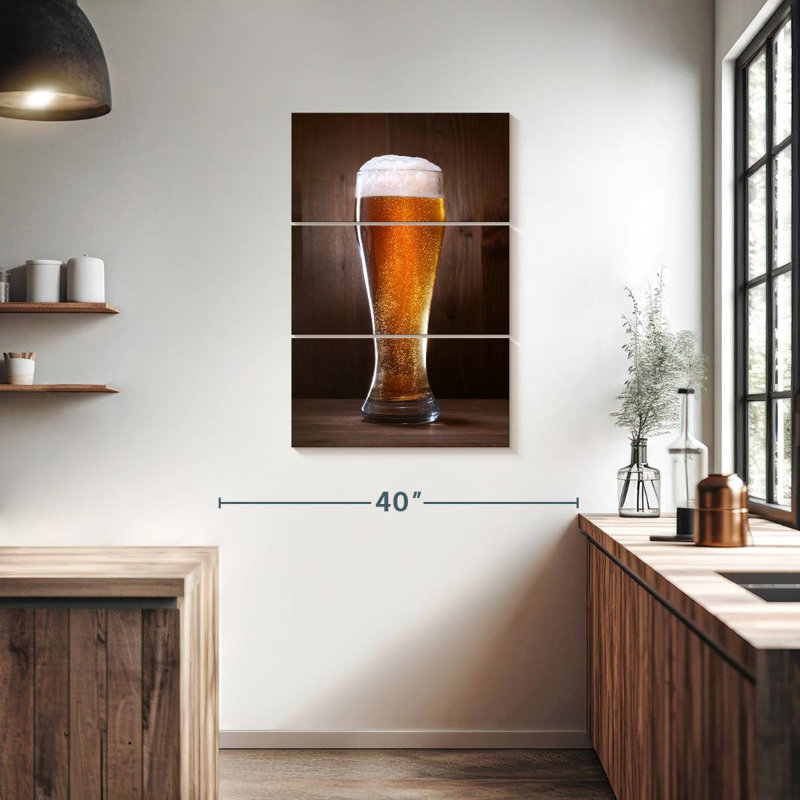 Verre de bière, H 38 po x l 24 po