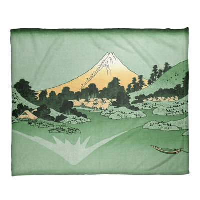  Jeté en molleton du mont Fuji reflété dans le lac Kawaguchi