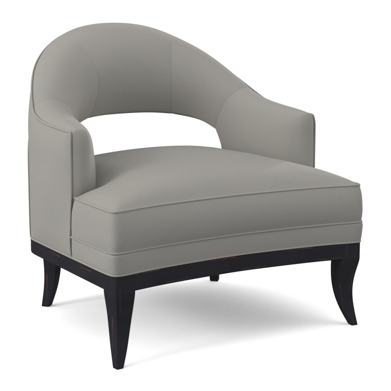 Fauteuil Mariposa, Ébène rétro, 100% polyester ivoire Fizz