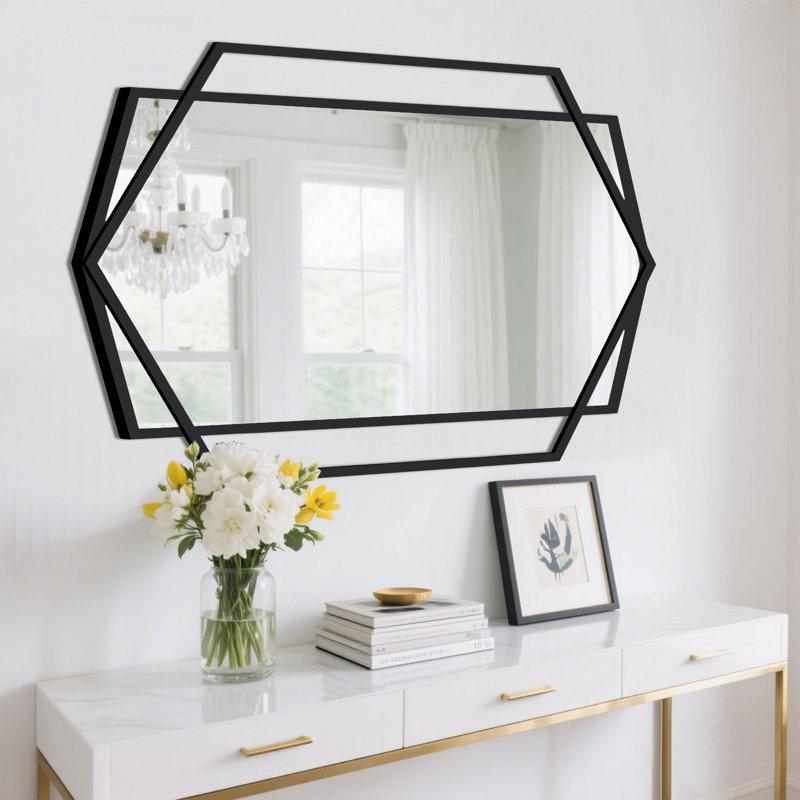 Miroir de salle de bain Hexagonal, 40 po x 30 po