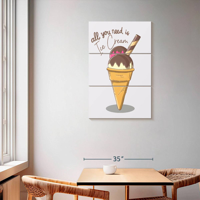 Yarlin All You Need Is Ice Cream, H 57 po x l 36 po
