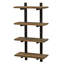 Étagère de rangement murale à 4 niveaux Pomona d'Alaterre Furniture pour salle de bain - Étagère de salle de bain en pin massif de 91 cm (36 po) avec style industriel rustique (naturel/noir)-1962216167