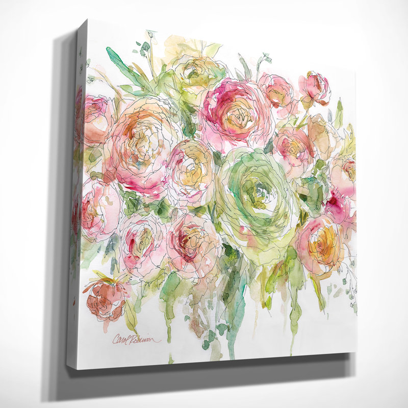 Graceful Bouquet - reproduction d'art sur toile, H 24 po x l 24 po x P 1,5 po