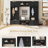 4-in-1 Detachable Hall Tree with Storage and 7 Hooks, Perfect for Organized Entryways and Space-Saving Solutions-1582640378