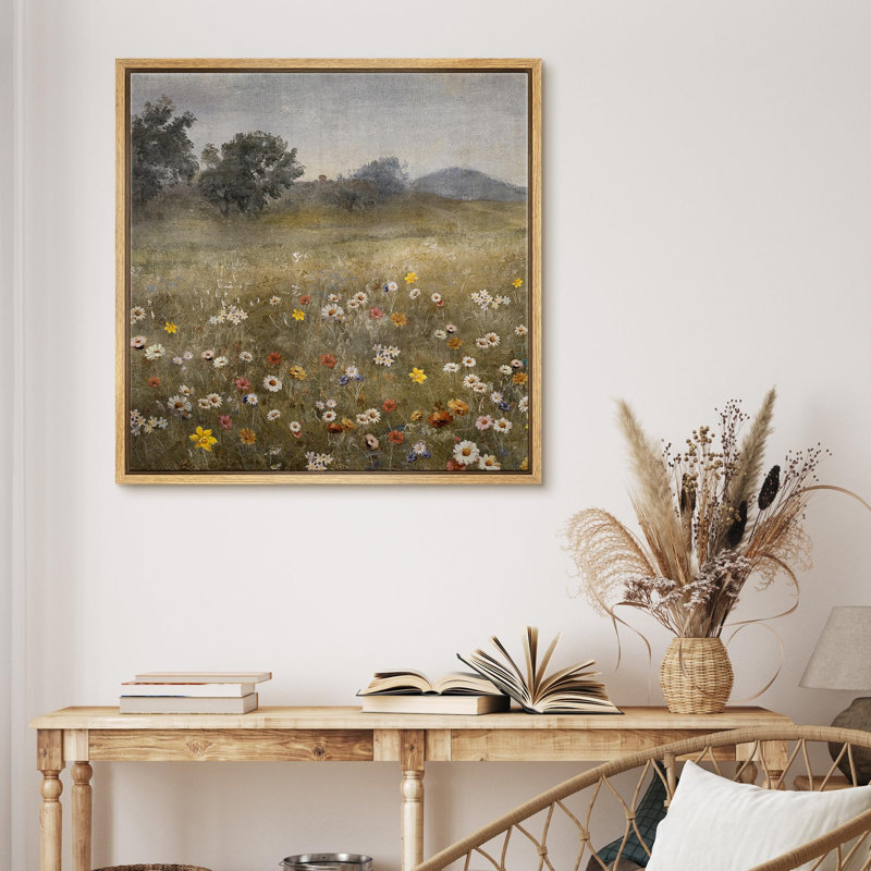 "Fleurs florales de style havre de paix rétro avec forêt sauvage, illustrations de campagne française rustique", Naturel