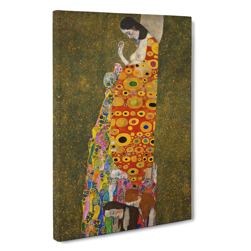 Hope II by Gustav Klimt - Wrapped Canvas Painting, 60cm H x 40cm W x 3cm D