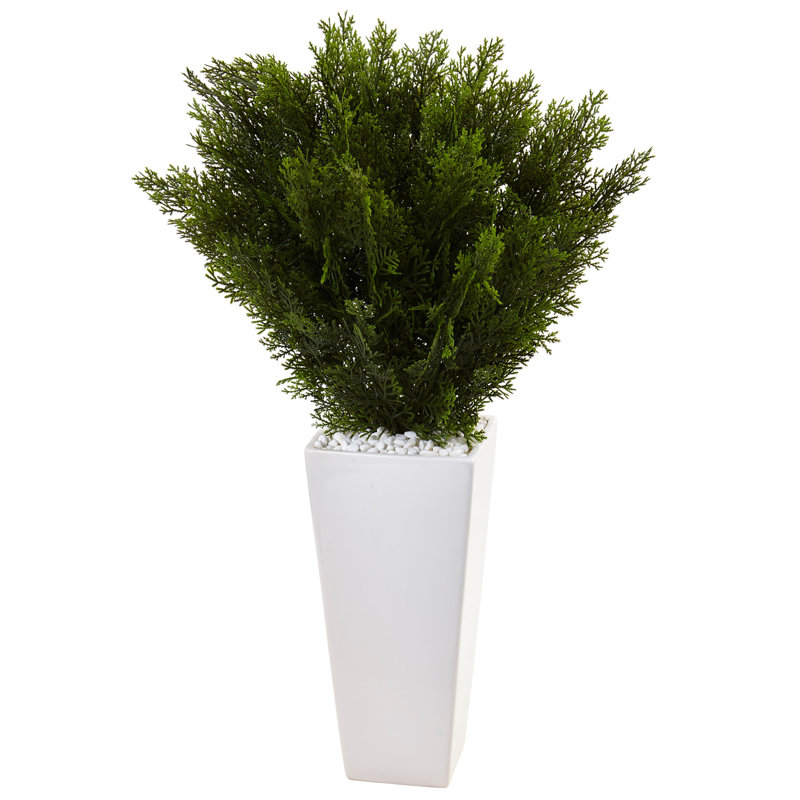 Plante cèdre artificielle 30" dans un pot de fleurs