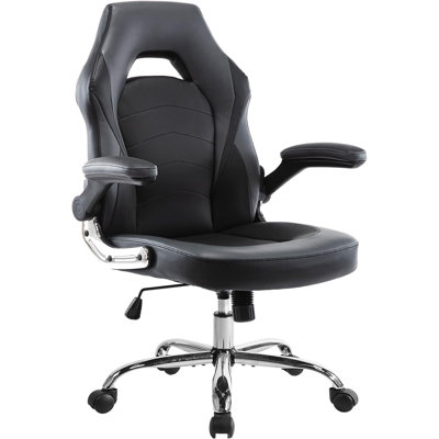 Chaise de bureau ergonomique en cuir synthétique