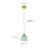1-Light Blue Glass Iron Dimmable Pendant Lamp