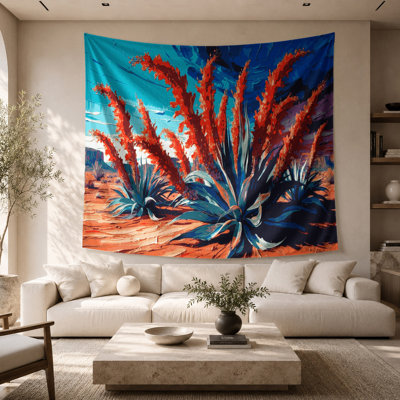 Southwestern Plants Red Yucca 183 Wall Tapestry