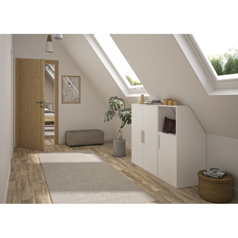 1 Door Particle Board Wardrobe, White