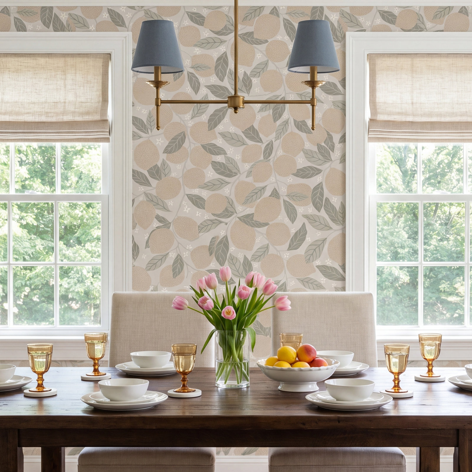 Aina Garden Fruit Wallpaper, Gray