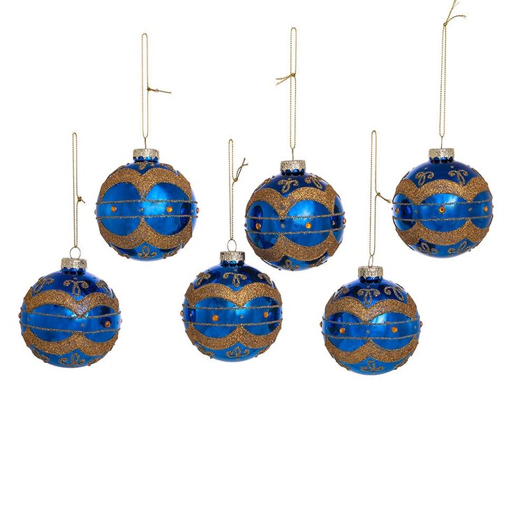 6pc Christmas Decoration 7cm Christmas Ball Ornaments Set Christmas Tree Decorations Colorful Ball Christmas Pendant String for Balloons, Size: 21