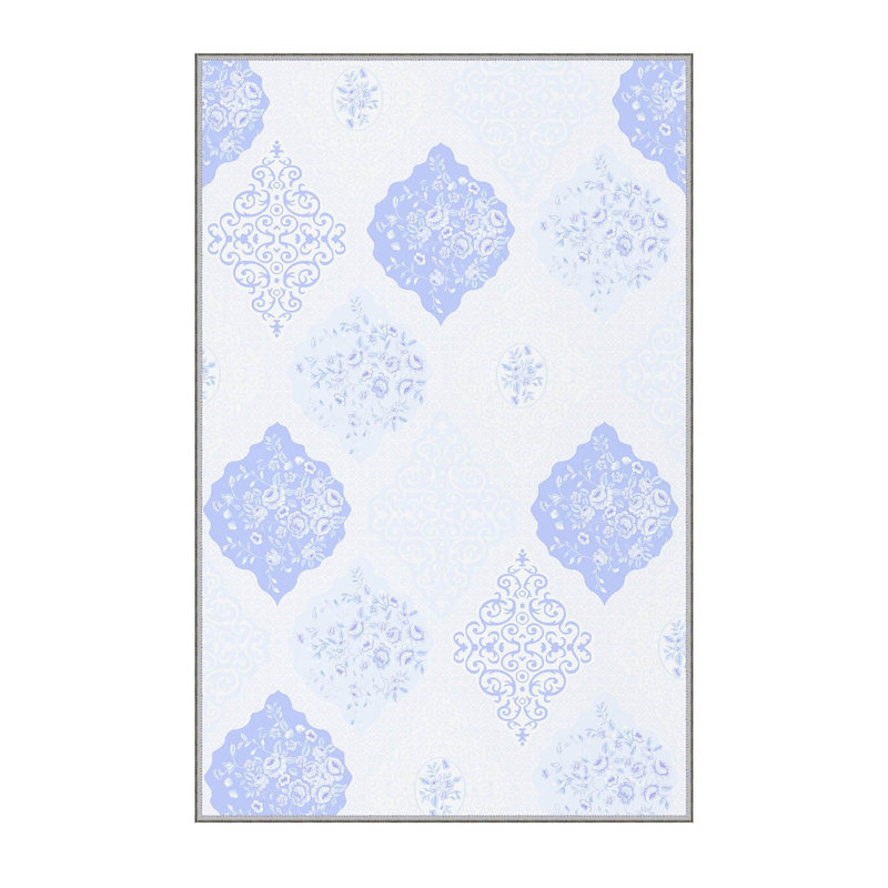 Stylish Hall Carpet 2.6 x 4.9 Feet, 100% Polyester with 8 mm Pile Height | Antibacterial, Non-Slip PVC Felt Dot Underside | Machine Washable, 3D Digital Printing | Perfect for Home Entryways & Living Spaces