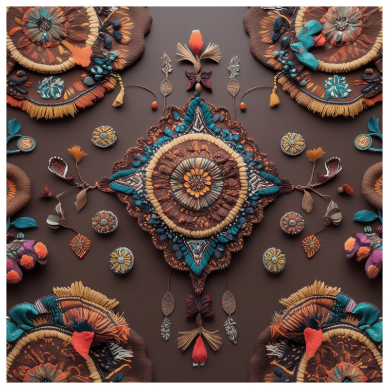 Housses de couette en tissu complexe Mandala, Très grand lit