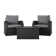 Ensemble de conversation en rotin pour 2 personnes avec coussins Mucklen