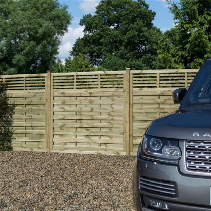 Brekyn Solid Wood Fence Panels Included, 180cm H x 180cm W x 5cm D