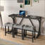 Ensemble de table de bar avec prise de courant, ensemble de table de bar et de chaises, ensemble de table de salle à manger 4 pièces, ensemble de table de petit déjeuner industriel, pour salon, salle à manger, salle de jeux-121320617