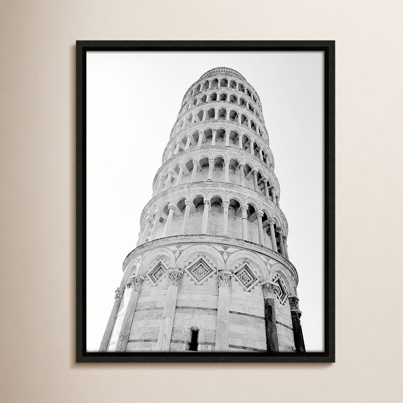 Iconic City Collection "Pisa" par Natalie Carpentieri, Cadre flottant espresso, Non, H 15,5 po x l 12,5 po x P 2 po