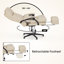 Fauteuil de beauté inclinable pour le visage avec pivotement à 360 °, coussin lombaire et repose-pieds réglable, similicuir