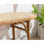 Rattan bench with wooden legs,-636924294