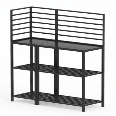 Ensemble de cuisine d'extérieur modulaire avec tablettes de rangement