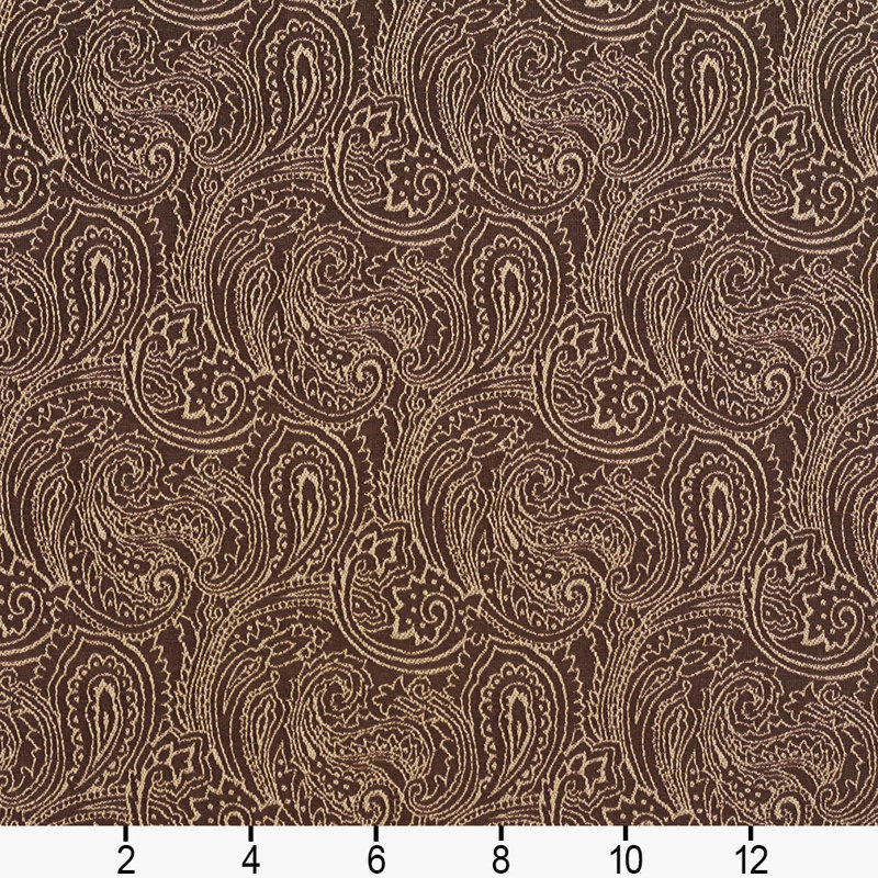 Tissu motif cachemire, Brun