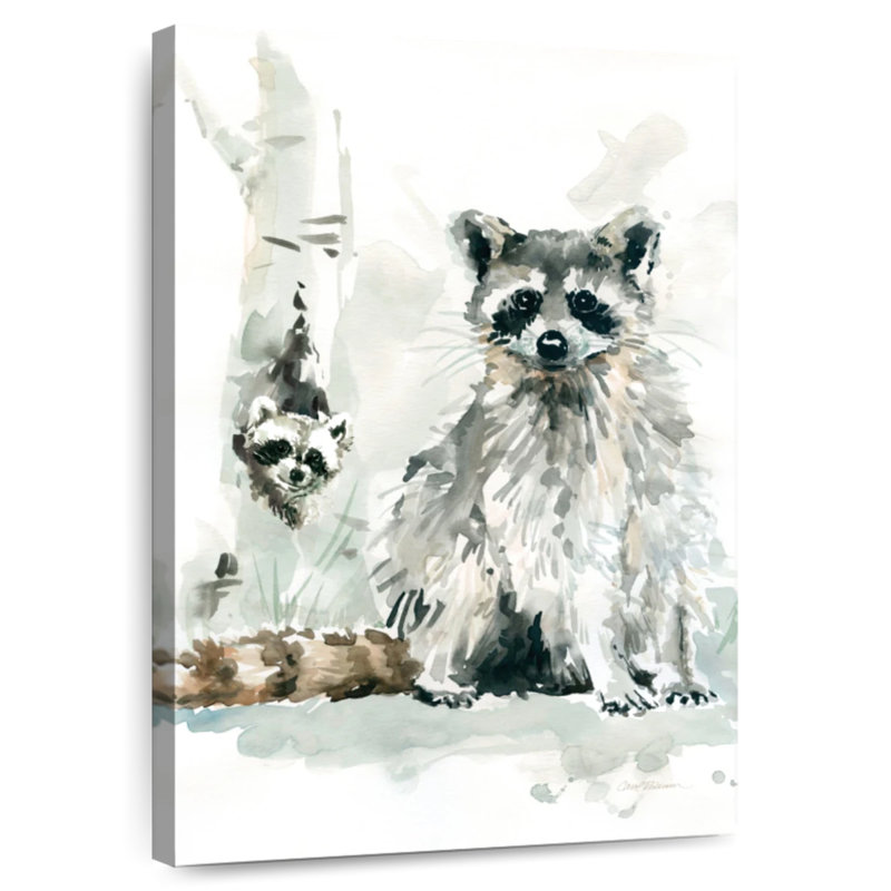 Brampt Raccoon And Baby, 30" H x 20" W