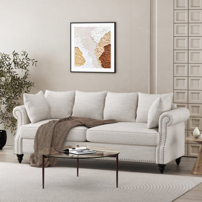 Comfort - Driven 3 - Seater Sofa By Christopher Knight Home, With Fabric Upholstery, Ideal For Adding Style And Relaxation To Living Room Spaces