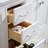 60'' Double Bathroom Vanity with Marble Top-425926531