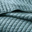 3 pièces de courtepointe très grand / très grand bleu sarcelle - réversible, microfibre douce avec rembourrage de coton, microfibre réversible, rembourrée moderne-128128324-128128325