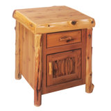 Cedar End Table with Storage