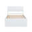 Modern Bed Frame With Twin Trundle For High Gloss Headboard And Footboard-111702678