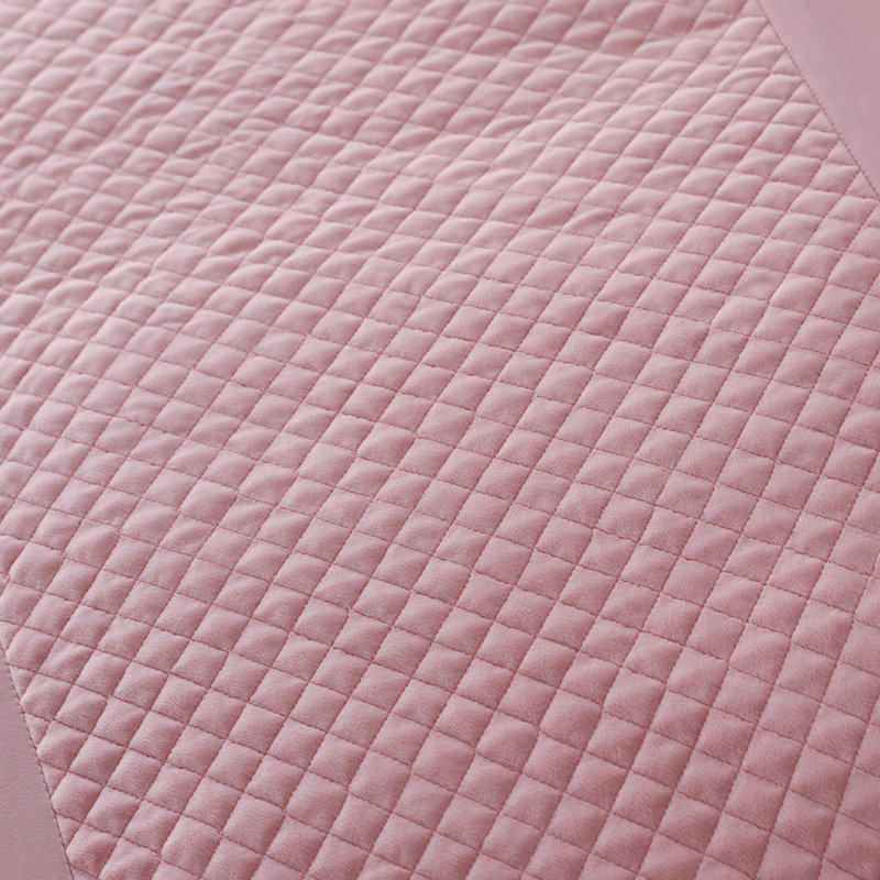Polyester Solid Colour Duvet Cover Set with Pillowcases, Dusty Pink, Double Duvet Cover Set + 2 Standard Pillowcases