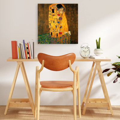 Reproduction d'art géométrique classique abstrait The Kiss