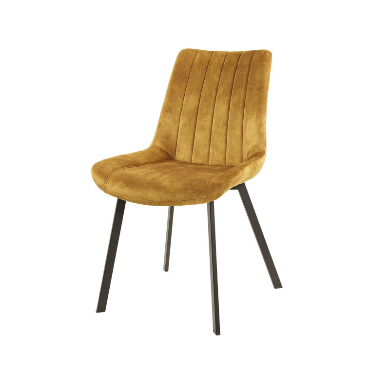 Brecksville 48cm H Velvet Upholstered Side Chair, Orange