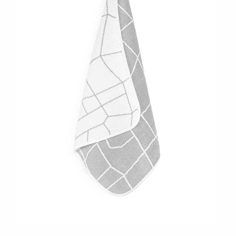 Amalia 100% Cotton Towel, Hand Towel, White/Silver