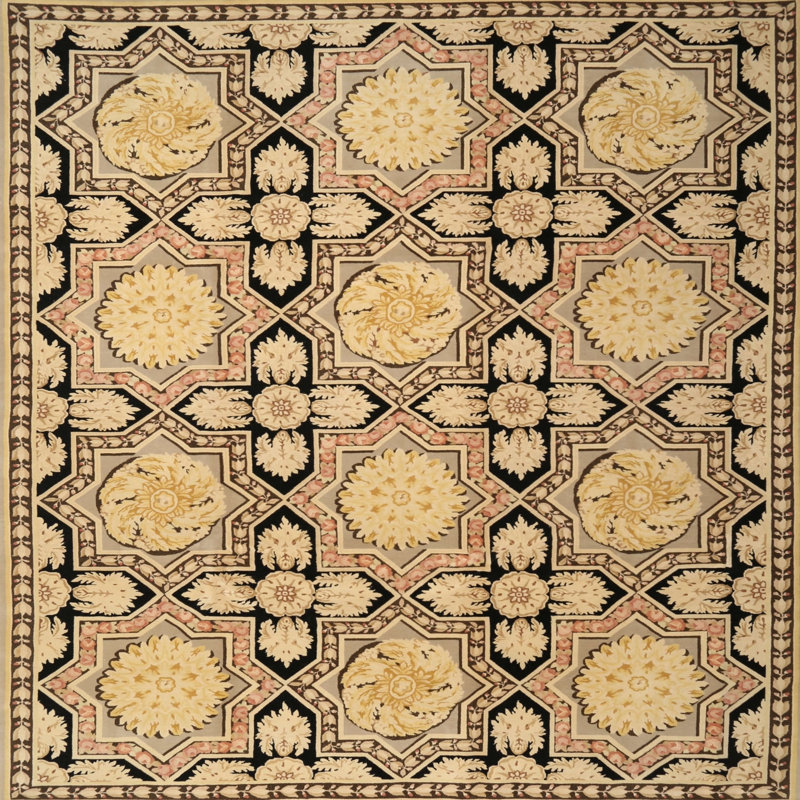Floral Indoor Rug, Square 6'