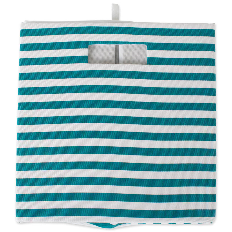 Cube ou bac en tissu Chorleywood, H 13 po x l 13 po x P 13 po, Bleu sarcelle