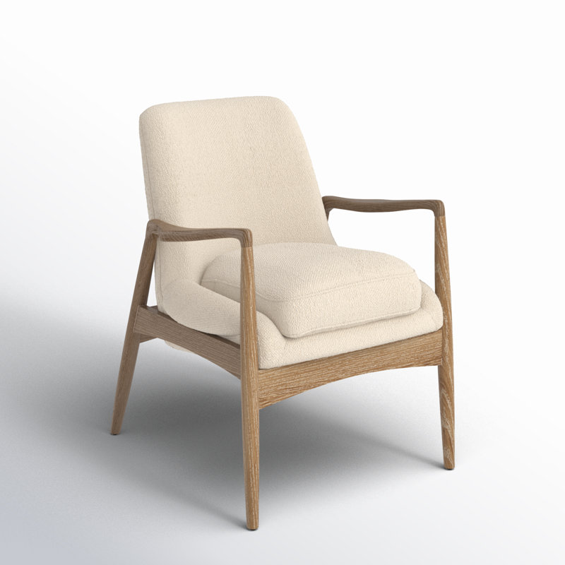 Russell Upholstered Armchair, Light Brown