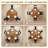 Industrial 47" Round Dining Table With Upholstered Dining Chairs,  Kitchen Table Set-1749689167-1749689165-1749689170