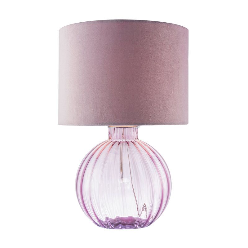 Glass Table Lamp, Purple, Purple