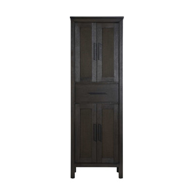 Armoire de rangement pour salle de bain 24 pouces en chêne chocolat