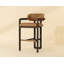 Madrone Upholstered Stool with Solid Wood Frame-1539613470