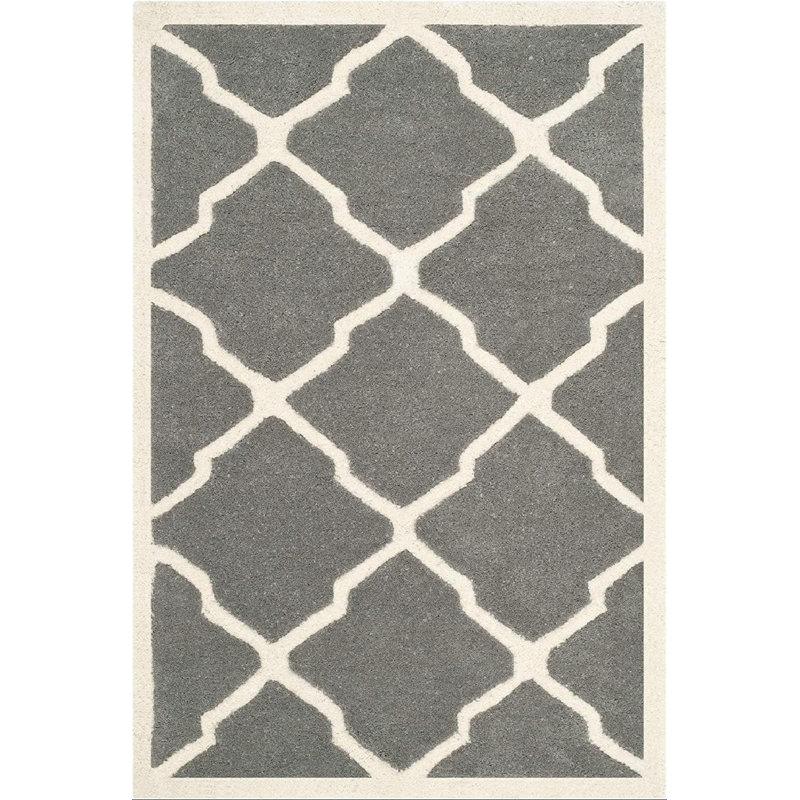 Carolene Hand Tufted Wool Geometric Rug, Rectangle 3' x 5'
